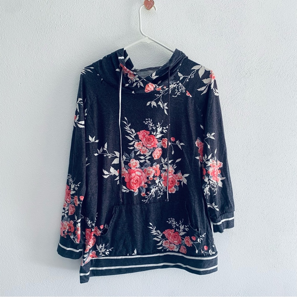 No brand floral hoodie